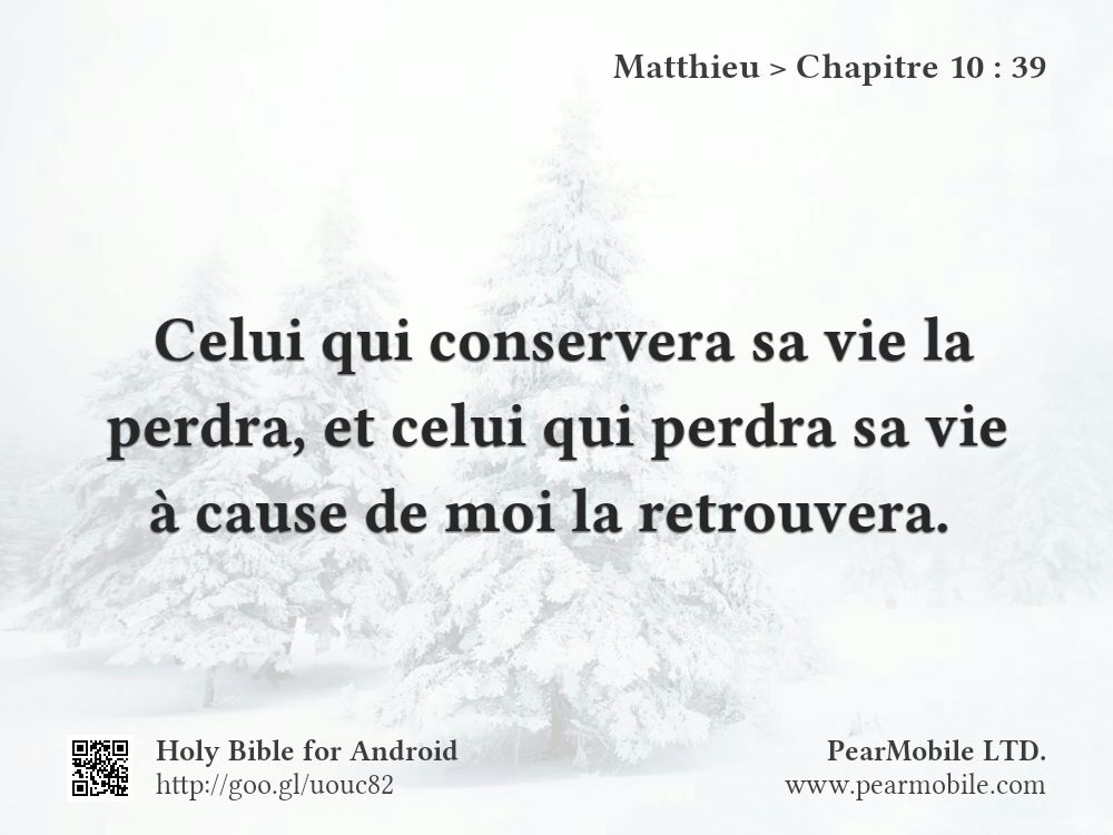 Matthieu, Chapitre 10:39